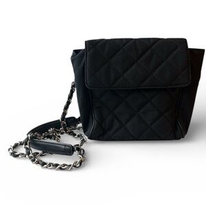 Ann Taylor Vintage Quilted Crossbody Purse With Chain Link Strap